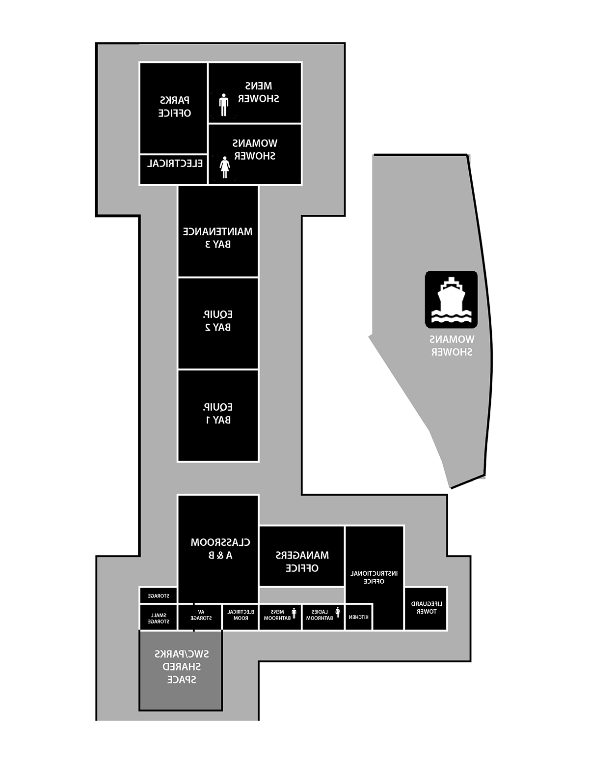 Campus Map for Crown Cove Aquatic Center